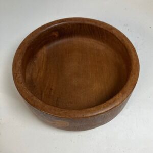 Vintage Wood Bowl, Round Wooden Bowl, Home Decor, Fruit Bowl, Serving Bowl‎